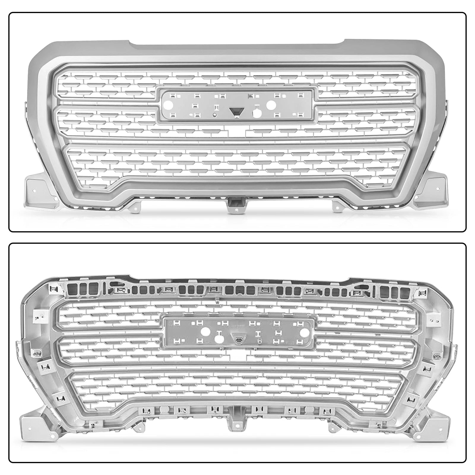 Chrome Front Upper Grille for GMC Sierra 1500 Denali (2019-2021)