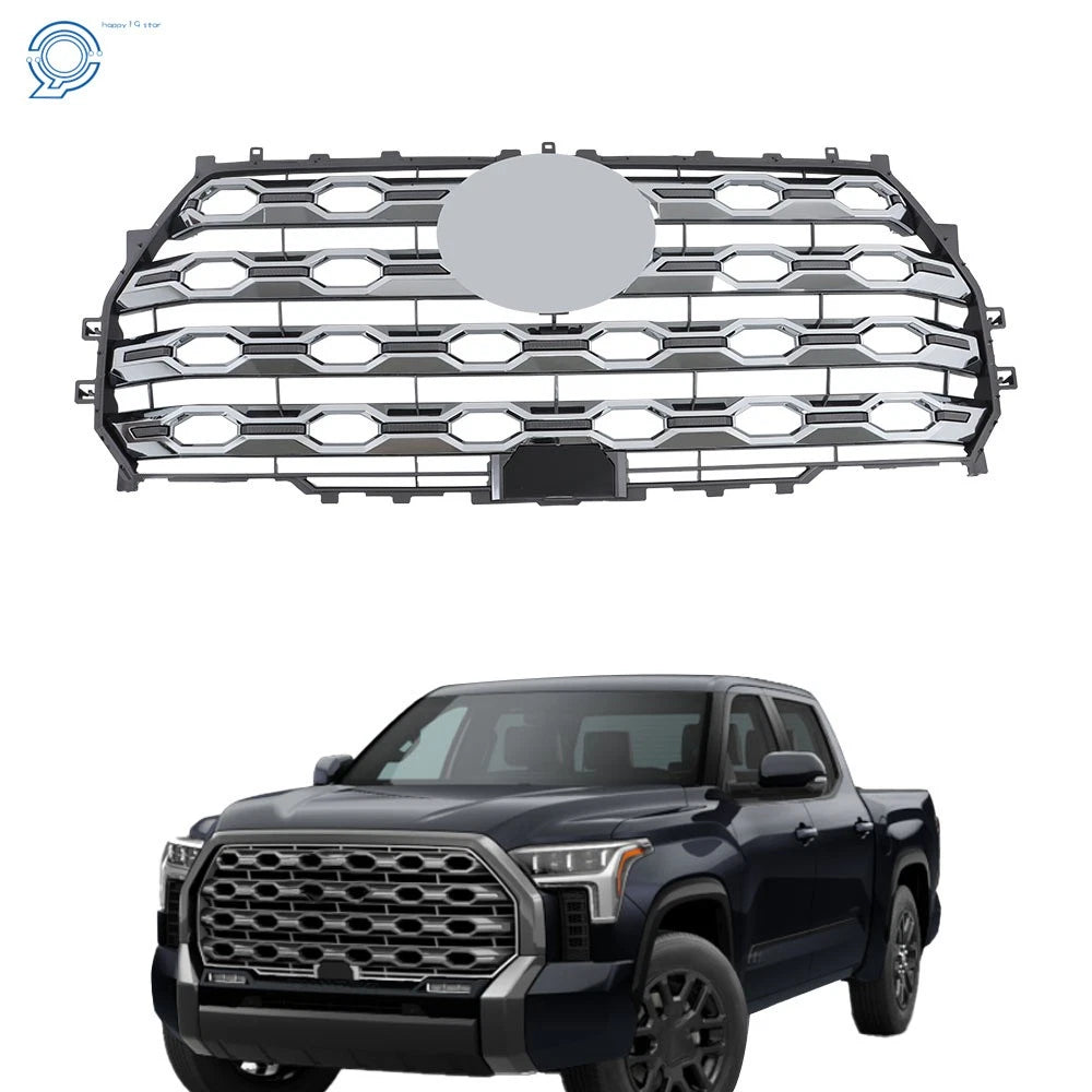 Chrome Front Upper Mesh Grille for Toyota Tundra (2022–2023)