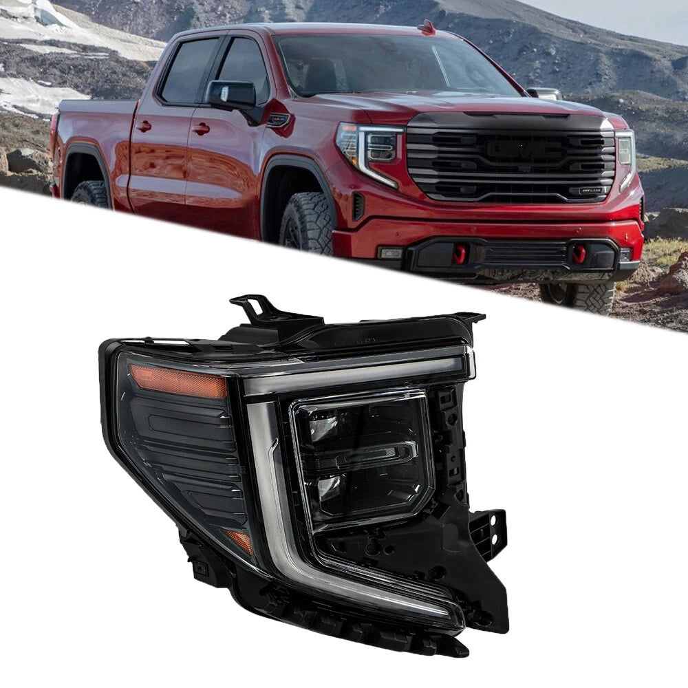 LED Headlight for GMC Sierra 1500 (2022–2024) Right Side Clear Lens