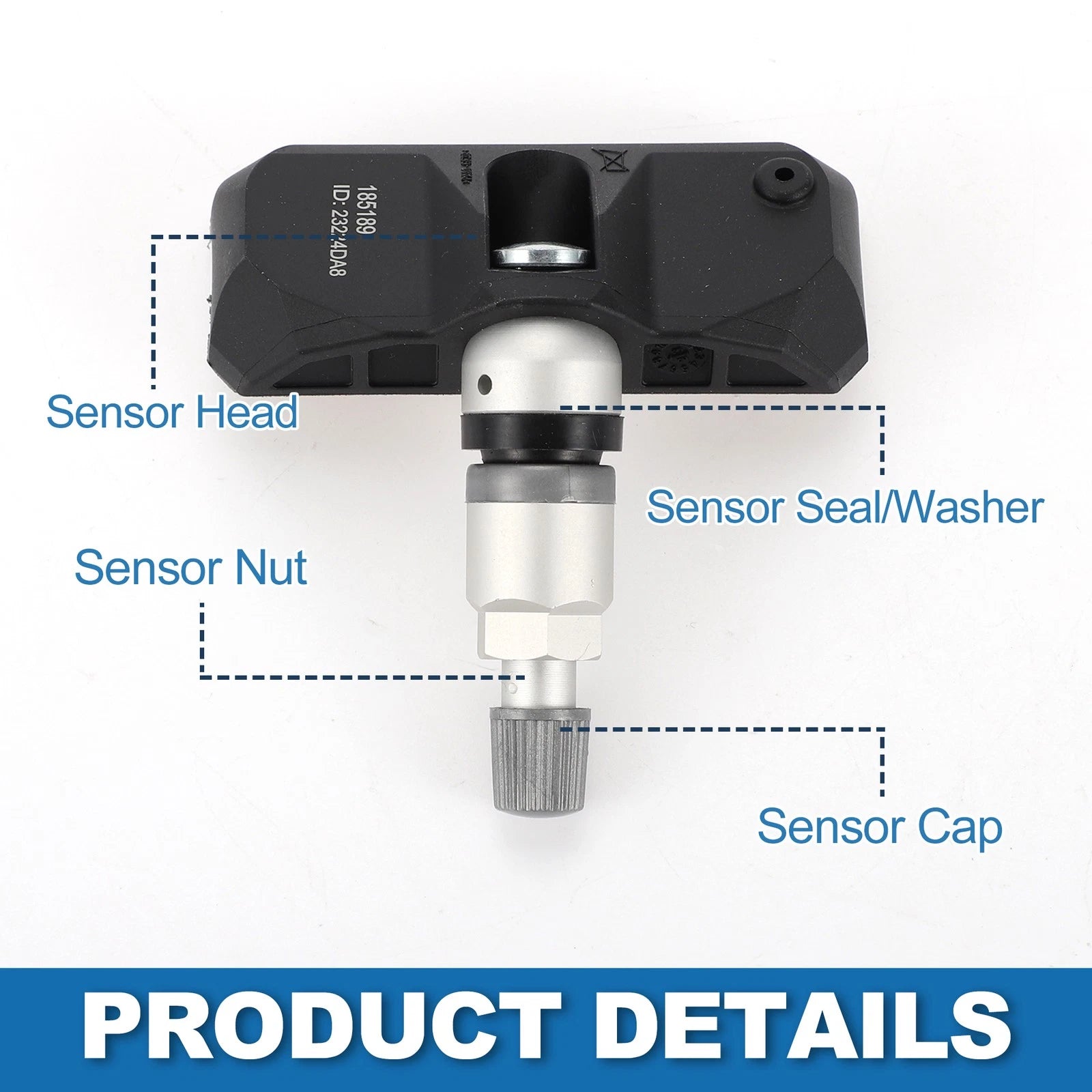Tire Pressure Sensor for Audi A8 (2009–2016) TPMS 185189 433MHz