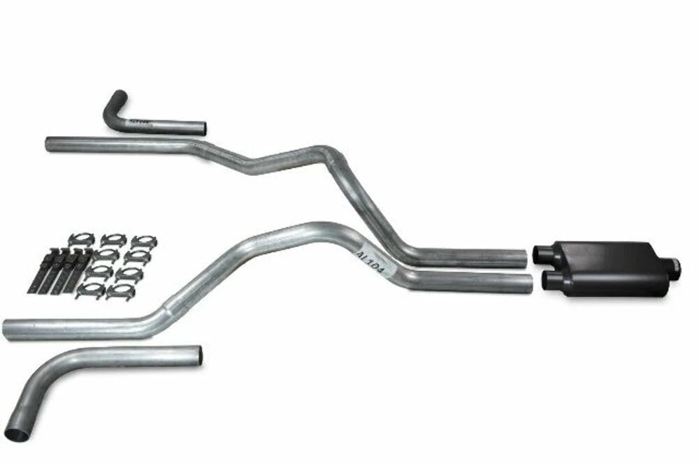 2.5" Dual Exhaust Kit for Chevy GMC 1500 (2019–2025) 2 Chamber Muffler Side Exit