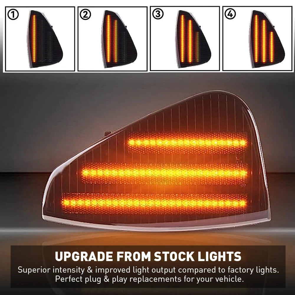 2PC LED Side Marker Turn Signal Lights for Dodge Charger (2006–2010)