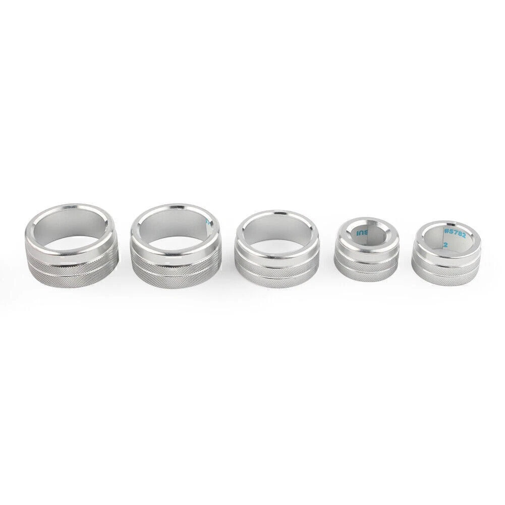 Set of 4 Air Conditioning Audio Button Switch Knob Covers for Toyota Camry (2018) Silver