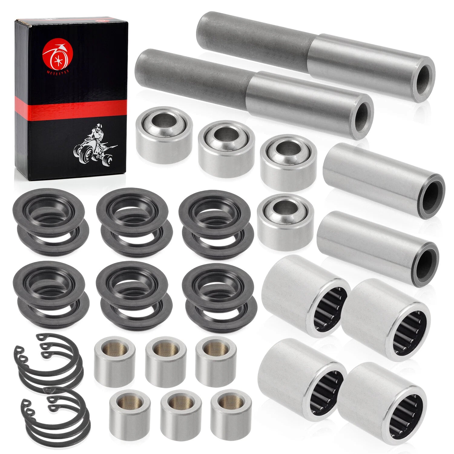 Front Upper Lower Arm Bearing Bushing Seal for Kawasaki Brute Force 650 750 (2003–2023)