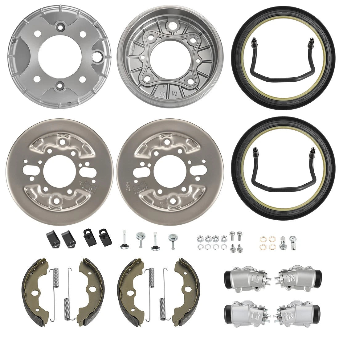 Front Brake Drum Hub Plate Shoes Kit for Honda Foreman 400 TRX400FW (1999–2001)