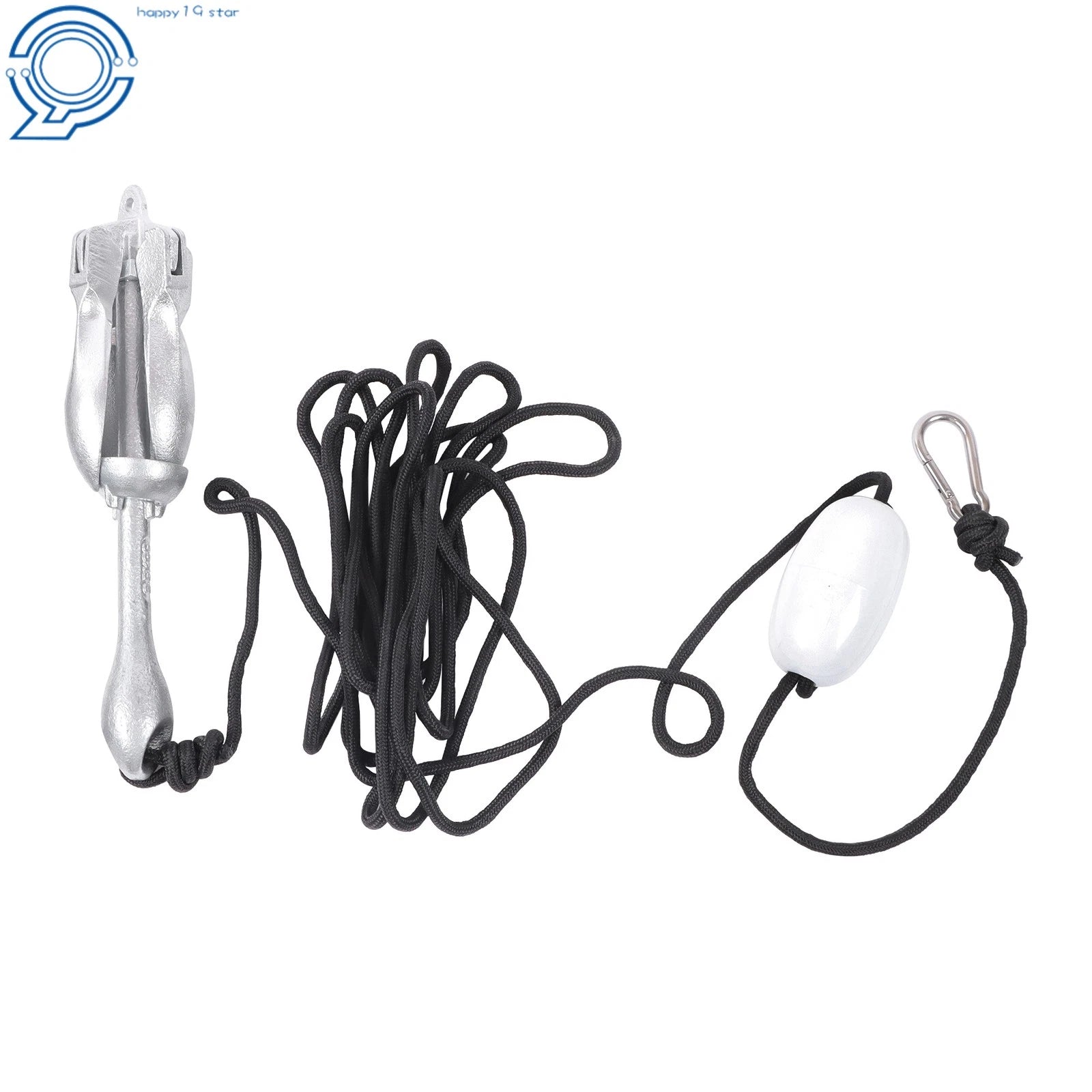 2X Complete Folding Anchor Kit for PWC Boat Kayak Canoe (5.5Lb, 26.2Ft Rope)