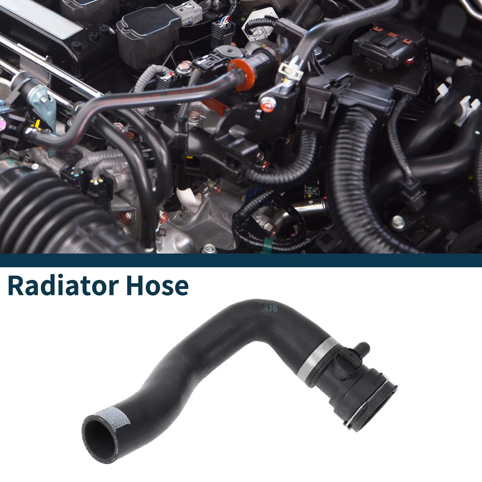Radiator Hose Downpipe for Audi C6 3.0T (2005–2008) 4F0121055E Rubber Black 1Pc