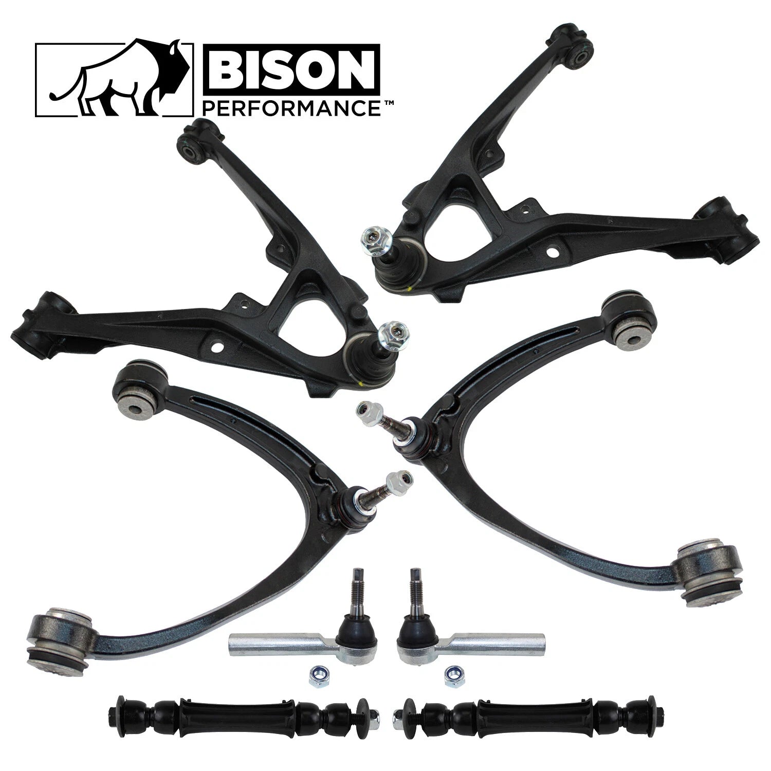 8pc Front Control Arm Sway Bar Tie Rods Kit for Cadillac GMC
