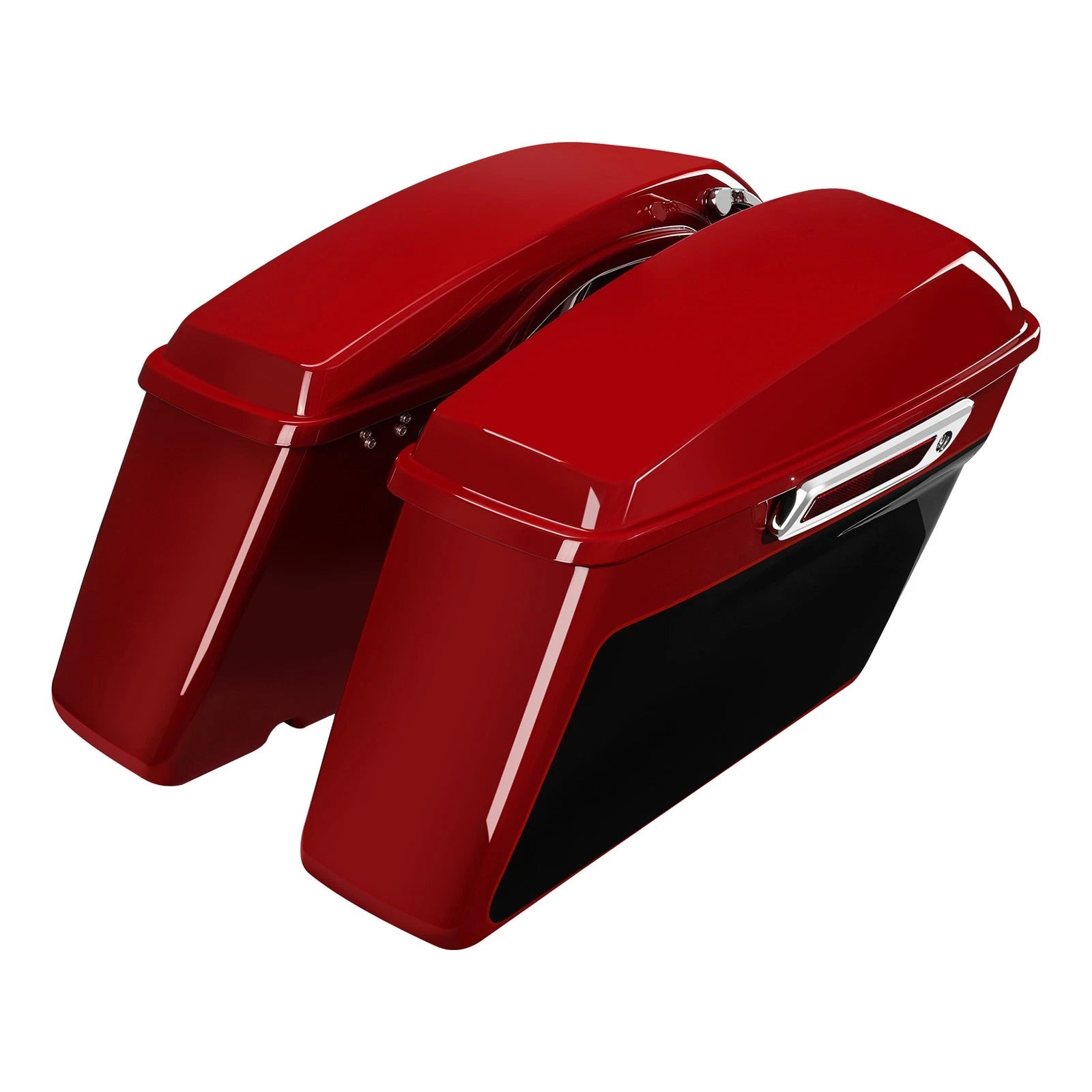 Hard Saddlebags for Harley Street Road Glide (2014–2023) Billiard Red/Vivid Black