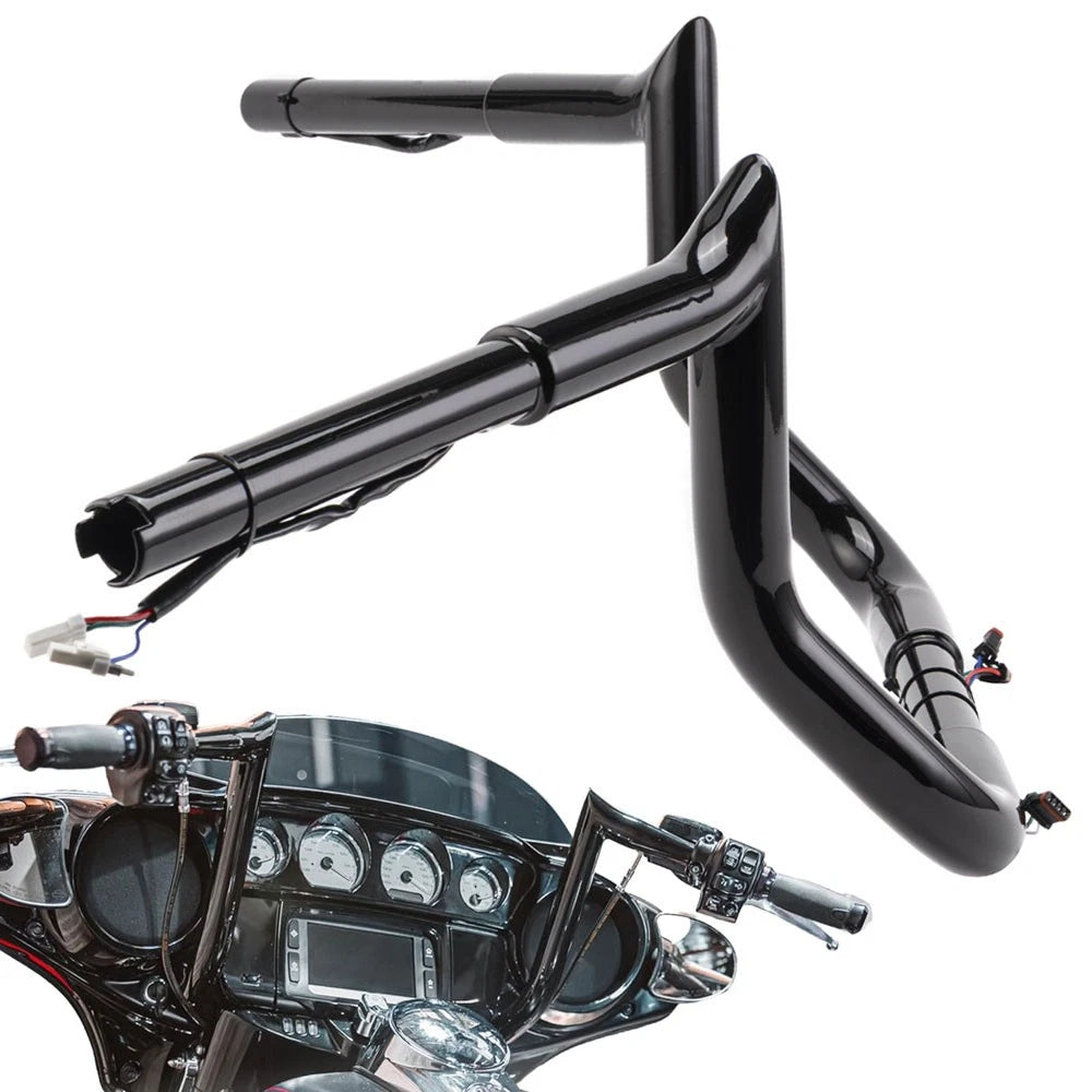 Pre-Wired 10" Rise Meathook Handlebar for Harley Electra Glide FLHT/I (2014–2022)