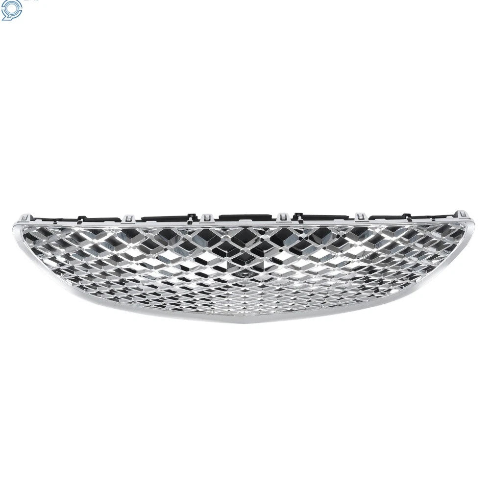 Front Bumper Upper Grill for Genesis GV70 (2022–2023) Black & Chrome, W/Camera Hole