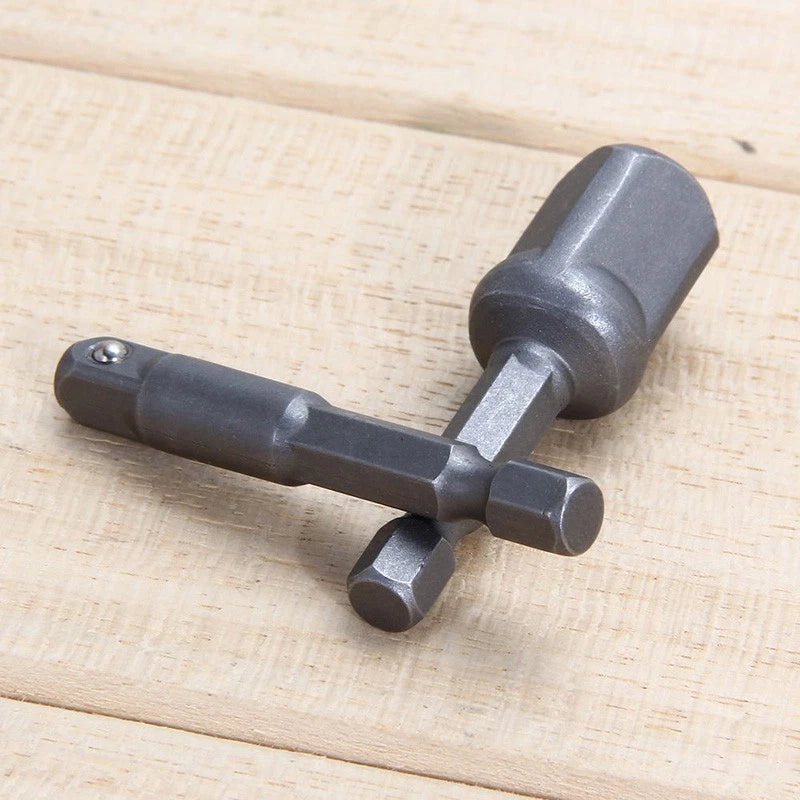 Set of 4 Drill Socket Adapter Converters 1/4" 3/8" 1/2" Drive