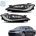 Set of 2 Halogen Headlights for Chrysler 200 (2016–2017)