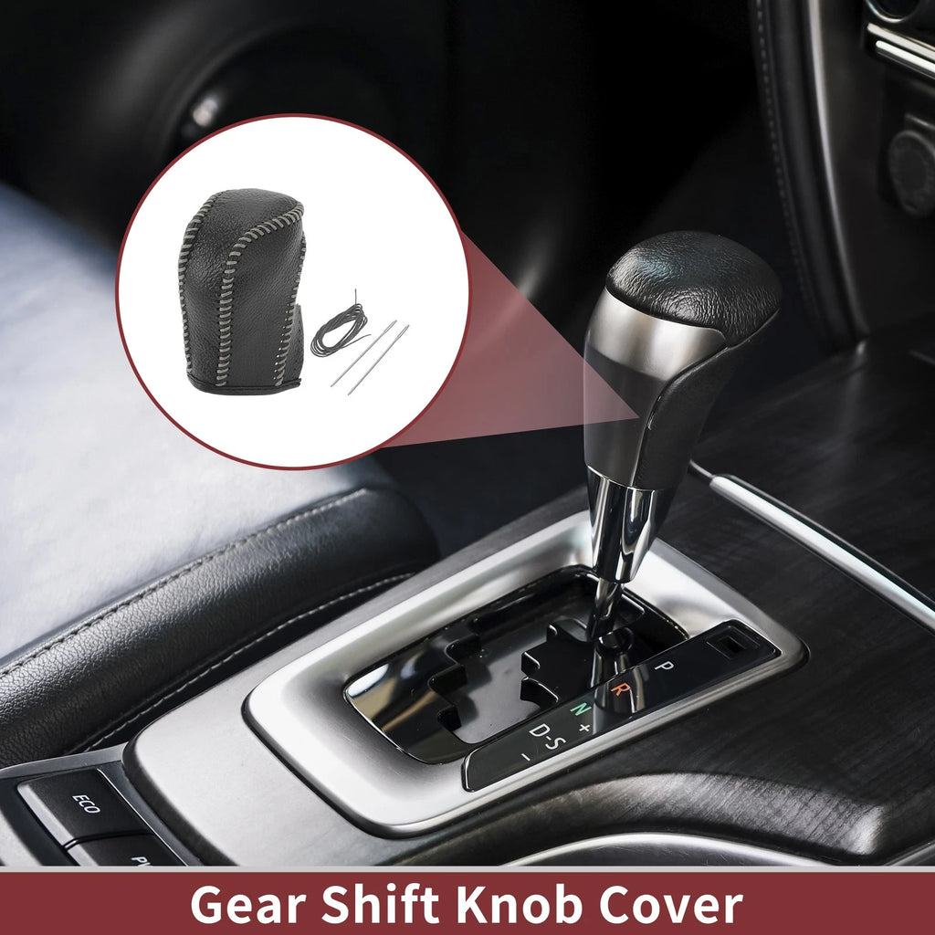 1 Pc Gear Shift Knob Cover for Honda Inspire (2023) Gray Faux Leather