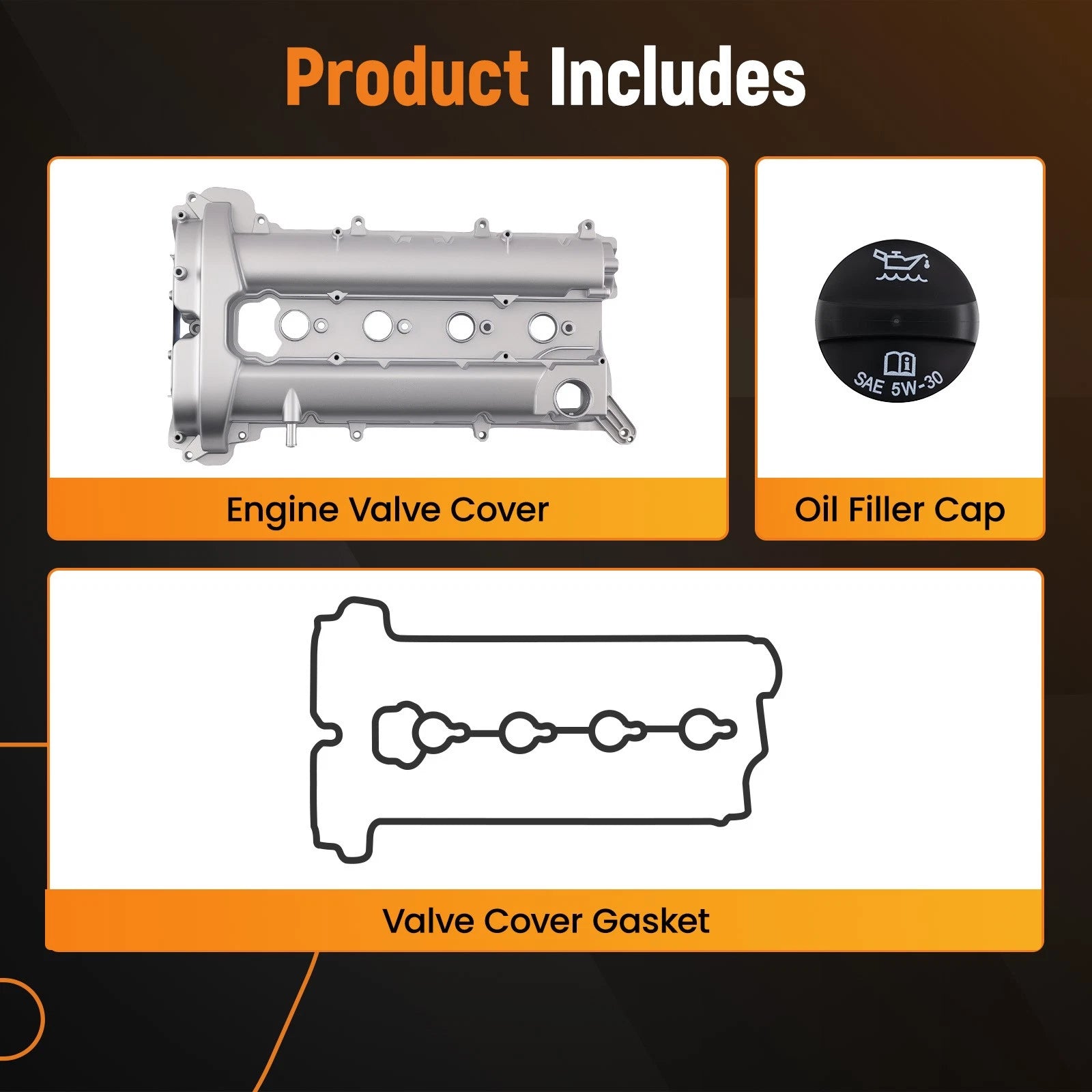 Engine Valve Cover for GMC Terrain Chevrolet Equinox Malibu (2010–2017)