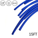 Heat Shrink Tubing 1/8" 15FT Blue Dual Wall Waterproof Wires Wrap