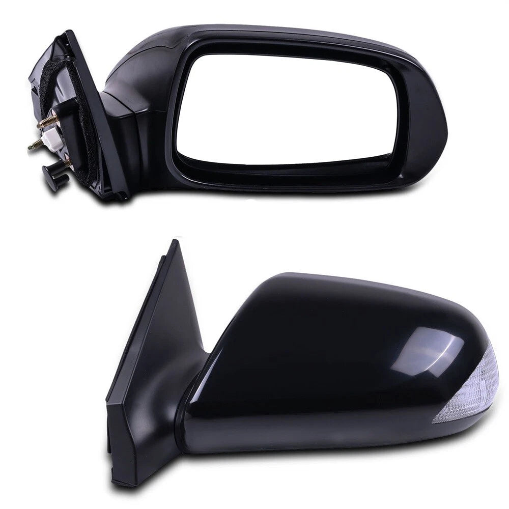 Set of 2 Black Power Side View Mirrors for Scion TC (2005-2010)