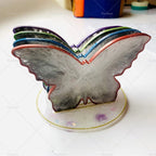 Set of 4 Epoxy Resin Butterfly Coaster Molds with Holder