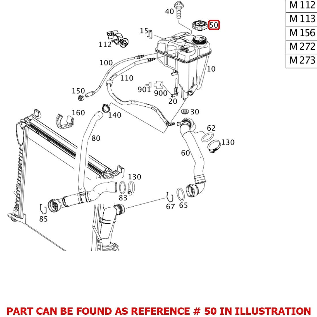 Genuine OEM Radiator Cap 2305010115 for Mercedes-Benz