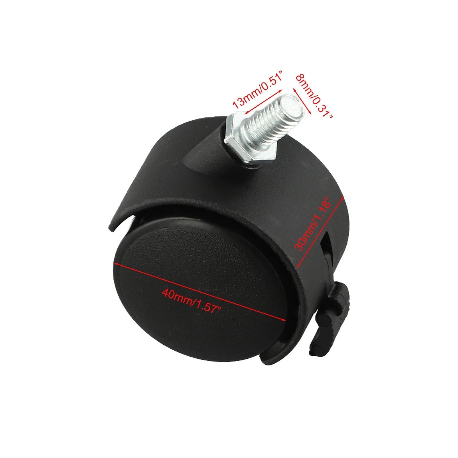 Silent Roller Caster Wheels for Office Chairs and Industrial Equipment
