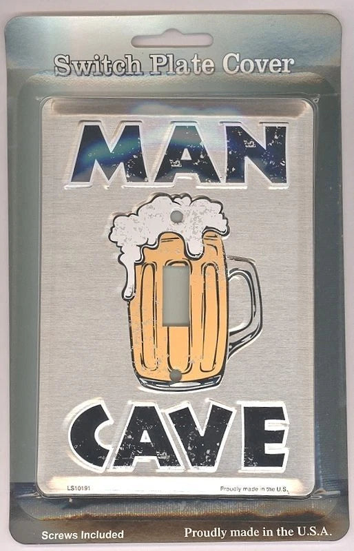 Light Switch Cover Plate for Beer Man Cave Bar Room Garage Shop