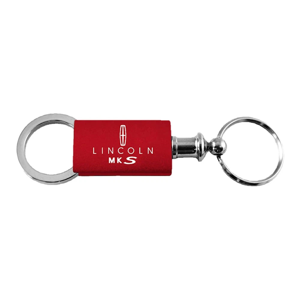 Red Anodized Aluminum Valet Keychain - Officially Licensed for Lincoln MKS