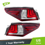 Clear LED Tail Lights Assembly for Lexus ES250 ES350 (2019–2021)