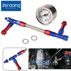 Set of 2 Holley Carburetor Pressure Gauges for 4150 Dual Feed Fuel Line