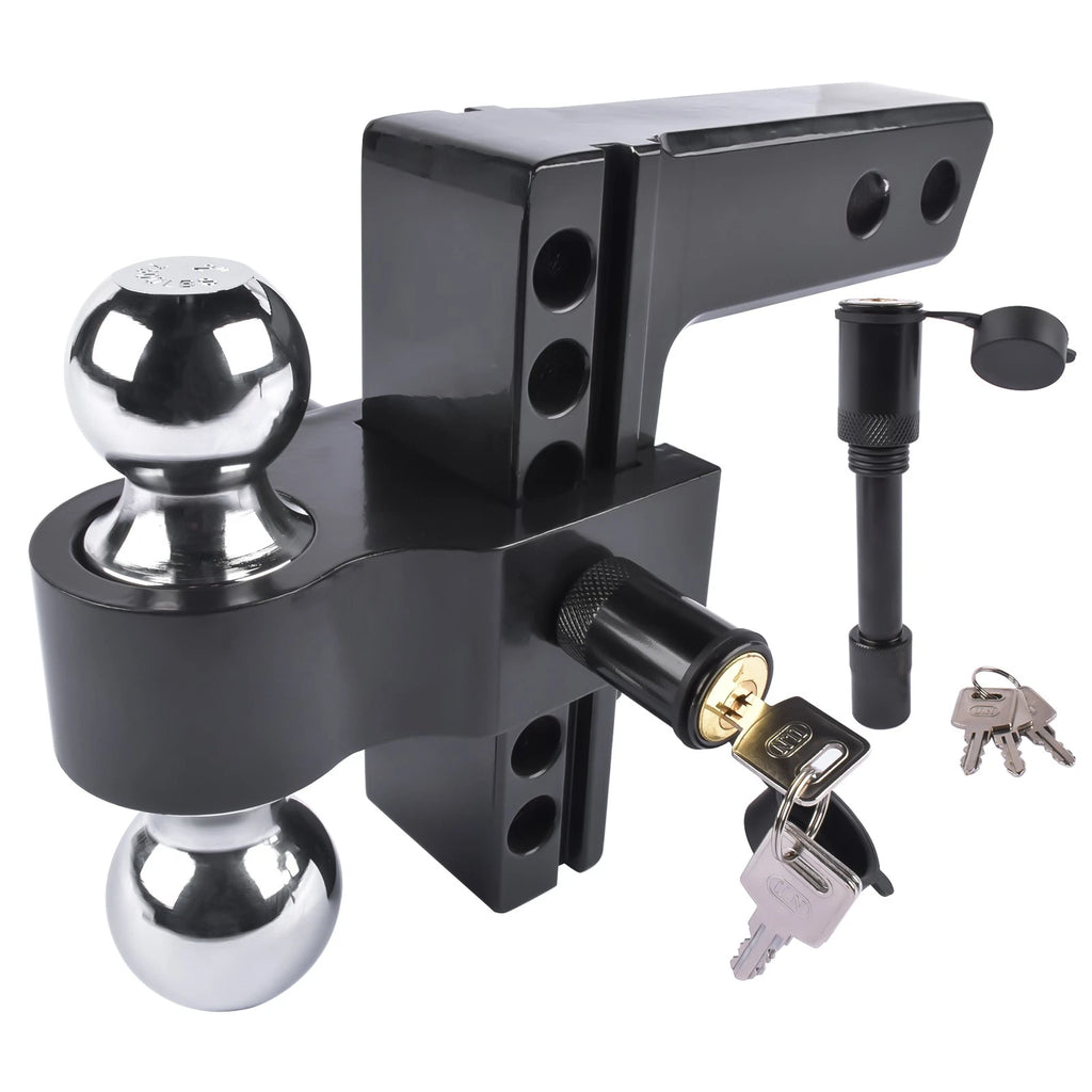 Dual Ball Adjustable Trailer Hitch for All Vehicles (Universal Fit)