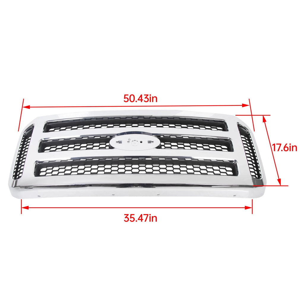 Chrome Grille for Ford Super Duty F-250 F-350 (2005–2007)