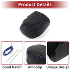 Car Gear Shift Knob Cover for Honda HR-V 2023-2024 Black Carbon Fiber Blue