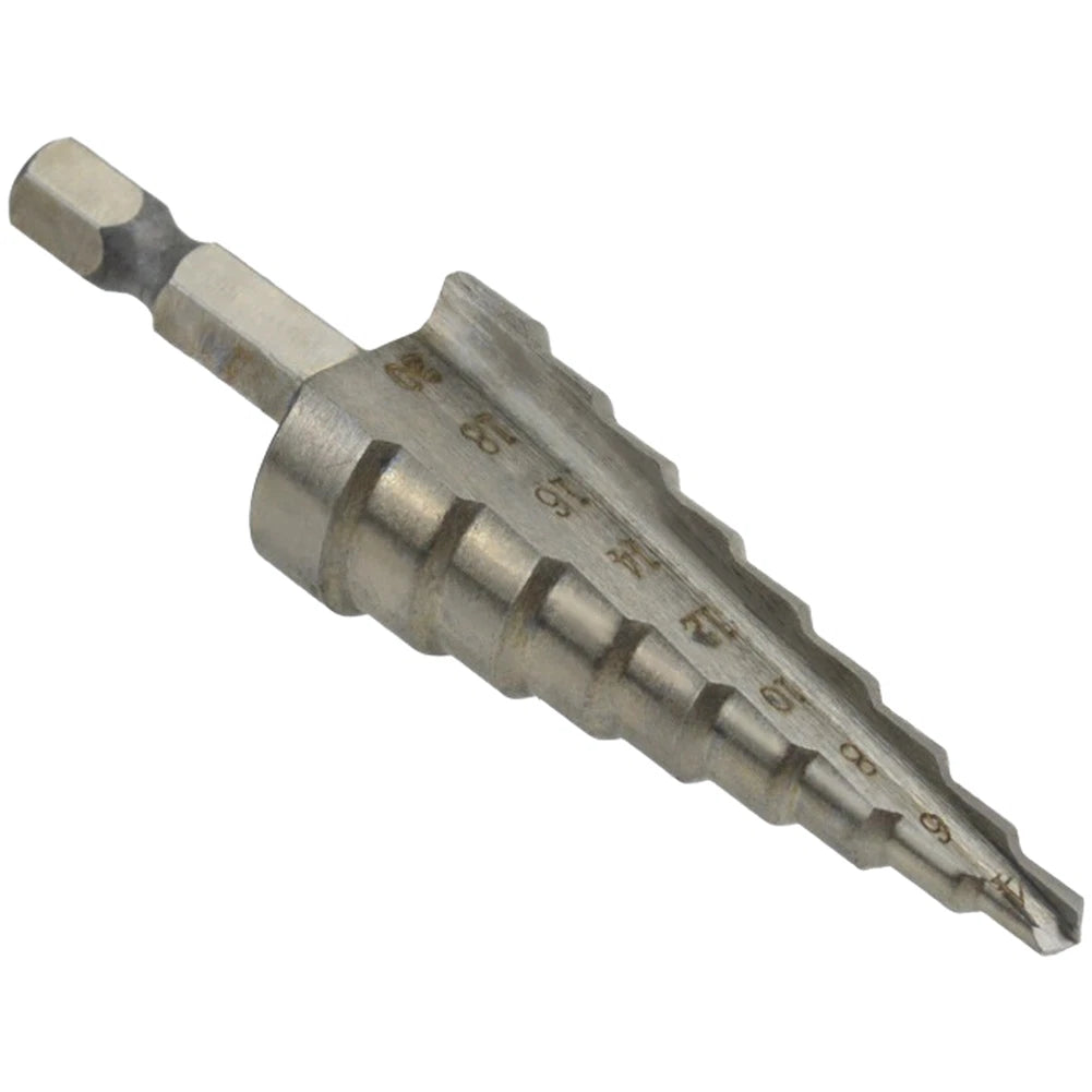3X Step Drill Bit Set HSS 4241 Hexagonal Shaft for Metal Wood Plastic