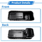 Engine Oil Pan for Dodge Ram 2500 (2007-2010) - 1 x No.5086855AA, Iron Black