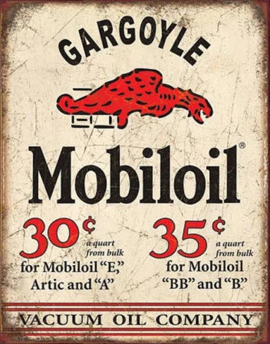 Vintage Replica Tin Metal Sign for Motor Oil Gas (1897)