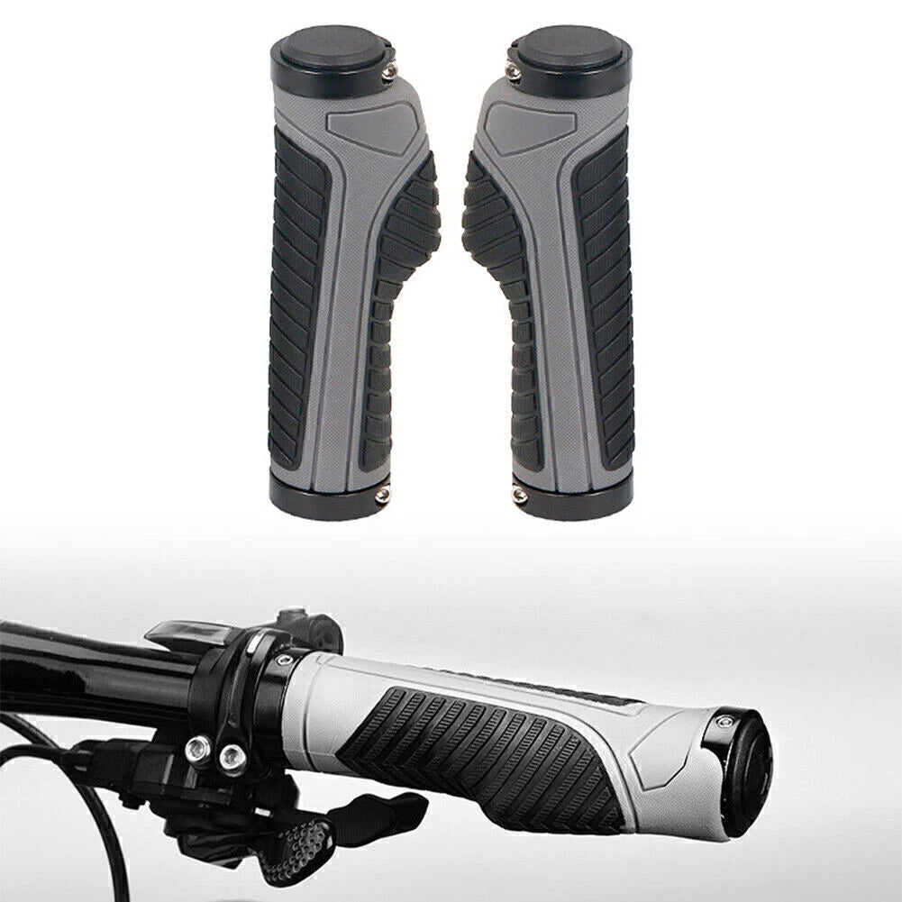 Rubber Bike Grips for Mountain Bicycle MTB (Ergonomic, Lock On)