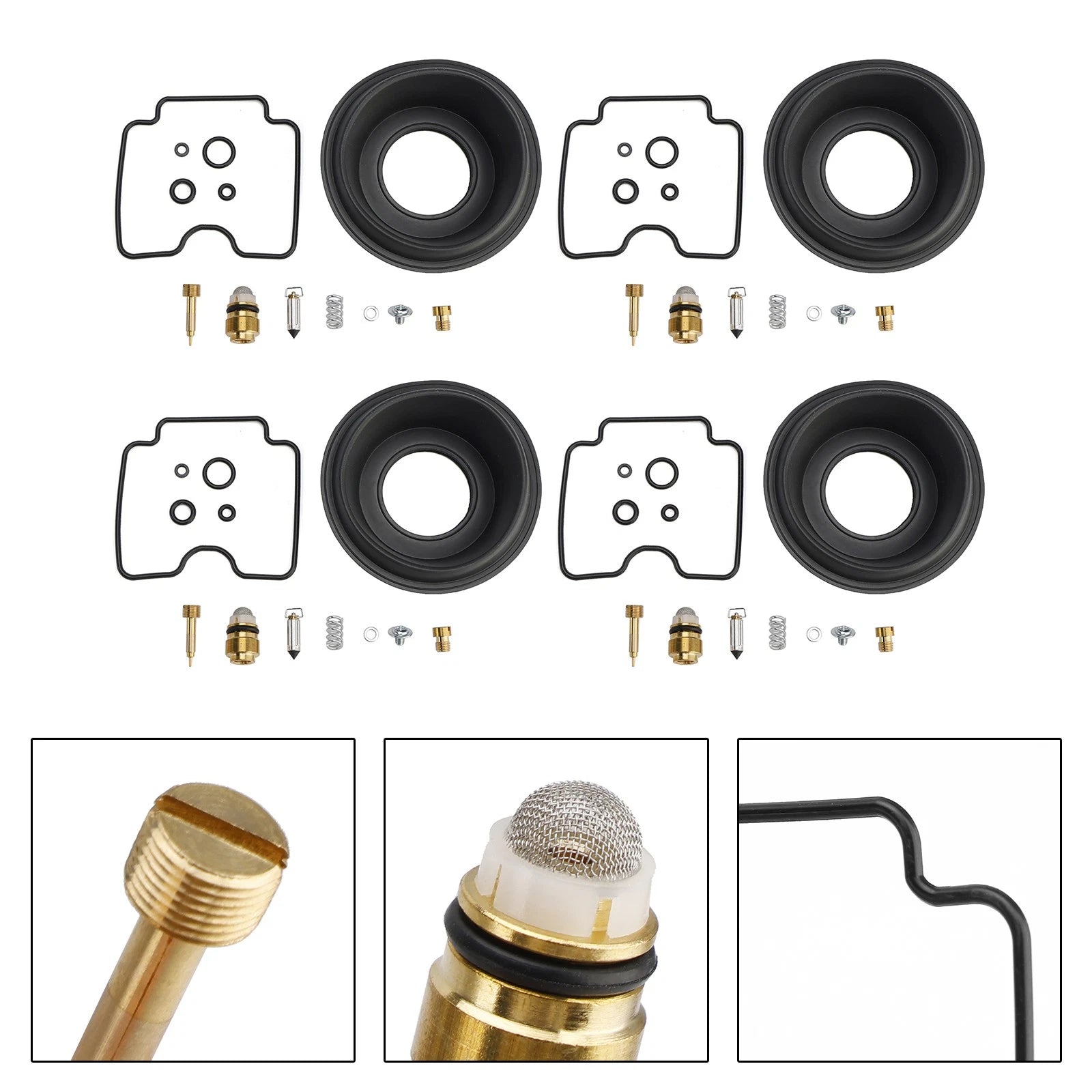 Set of 4 Carburetor Rebuild Repair Kits for Yamaha FAZER FZ-1 FZS1000 (2001–2005)