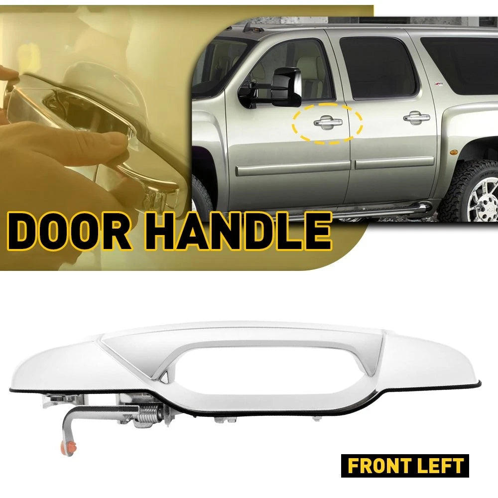 Chrome Door Handle for Chevrolet Silverado 1500 (2007–2013) Front Left Outer EXV