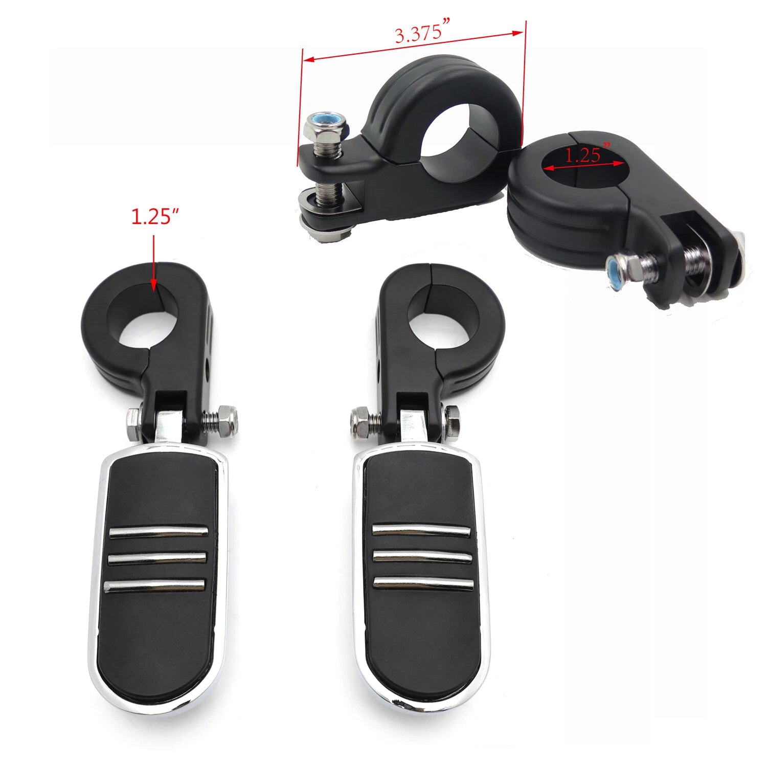 1.25" Streamliner Foot Peg P-Clamp Mount for Harley Touring (2014–2023)