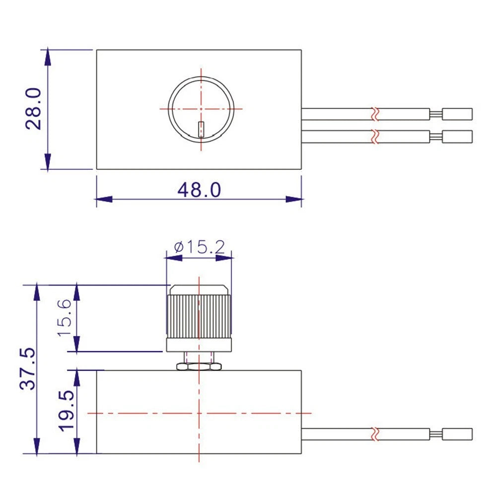 Rotary Dimmer Switch for LED and Incandescent Desk Lamps