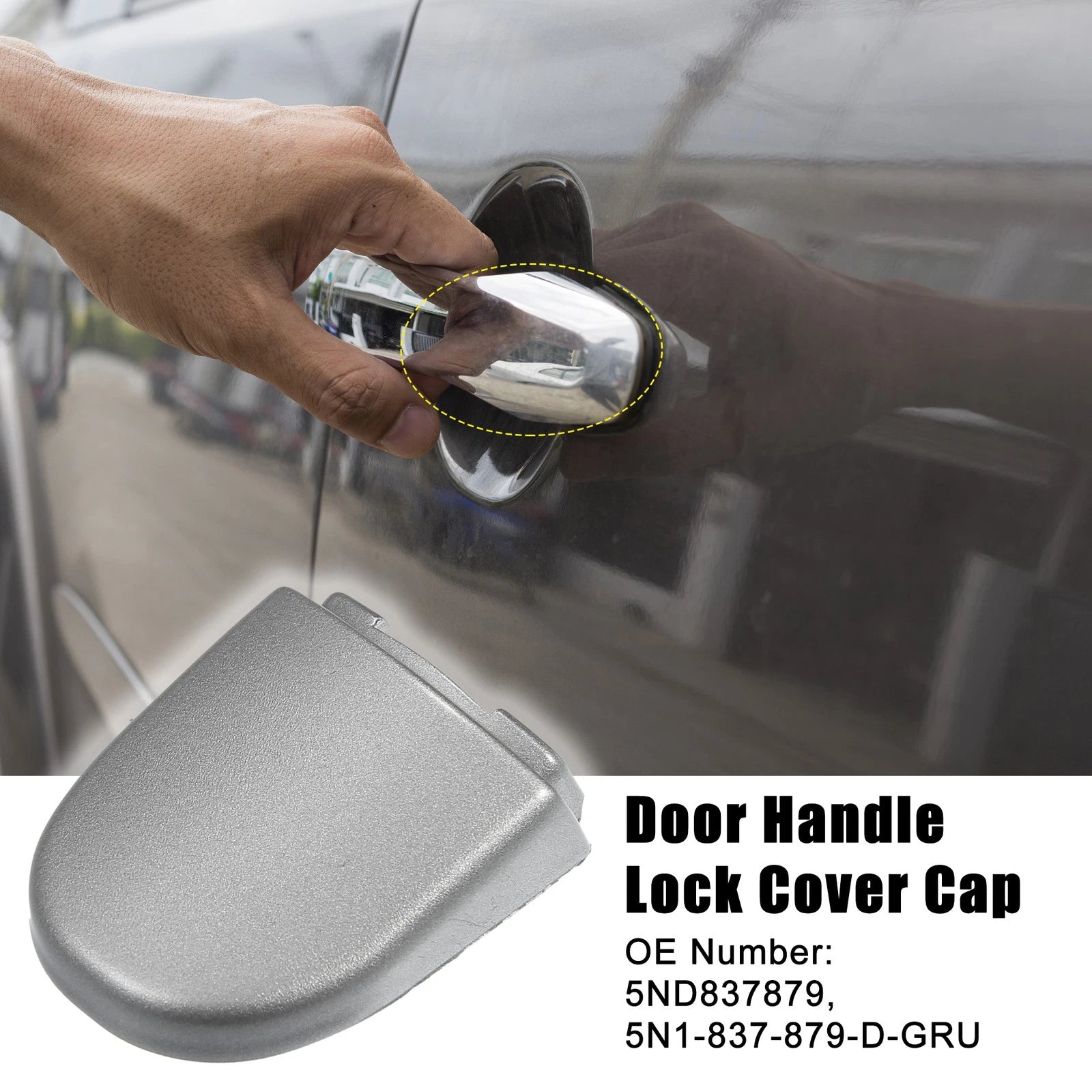 Exterior Door Handle Lock Cap Set of 2 for VW Beetle Jetta 
