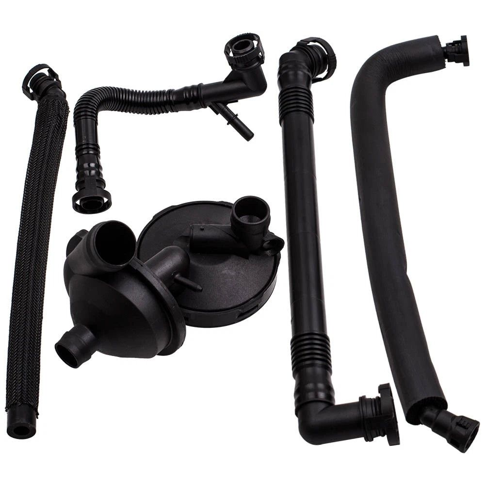 5pcs PCV Crankcase Vent Valve + Breather Hose Kit for BMW E38 E46 E53 E60 E83