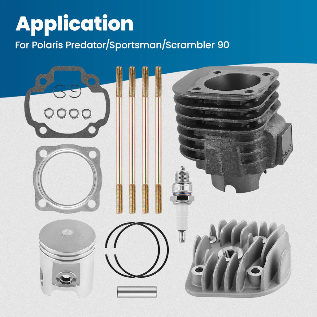 Cylinder Head Piston Gasket Top End Kit for Polaris Scrambler 90 (2001–2003)