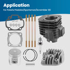 Cylinder Head Piston Gasket Top End Kit for Polaris Scrambler 90 (2001–2003)