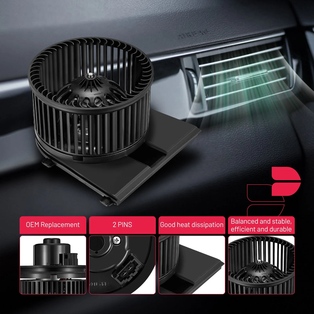 A/C Blower Motor with Fan Cage for Audi TT (2000–2006), Porsche Boxster (2000–2004)