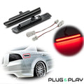 2X Smoked Red Rear Side Marker Lights for Acura TL (2007–2008)