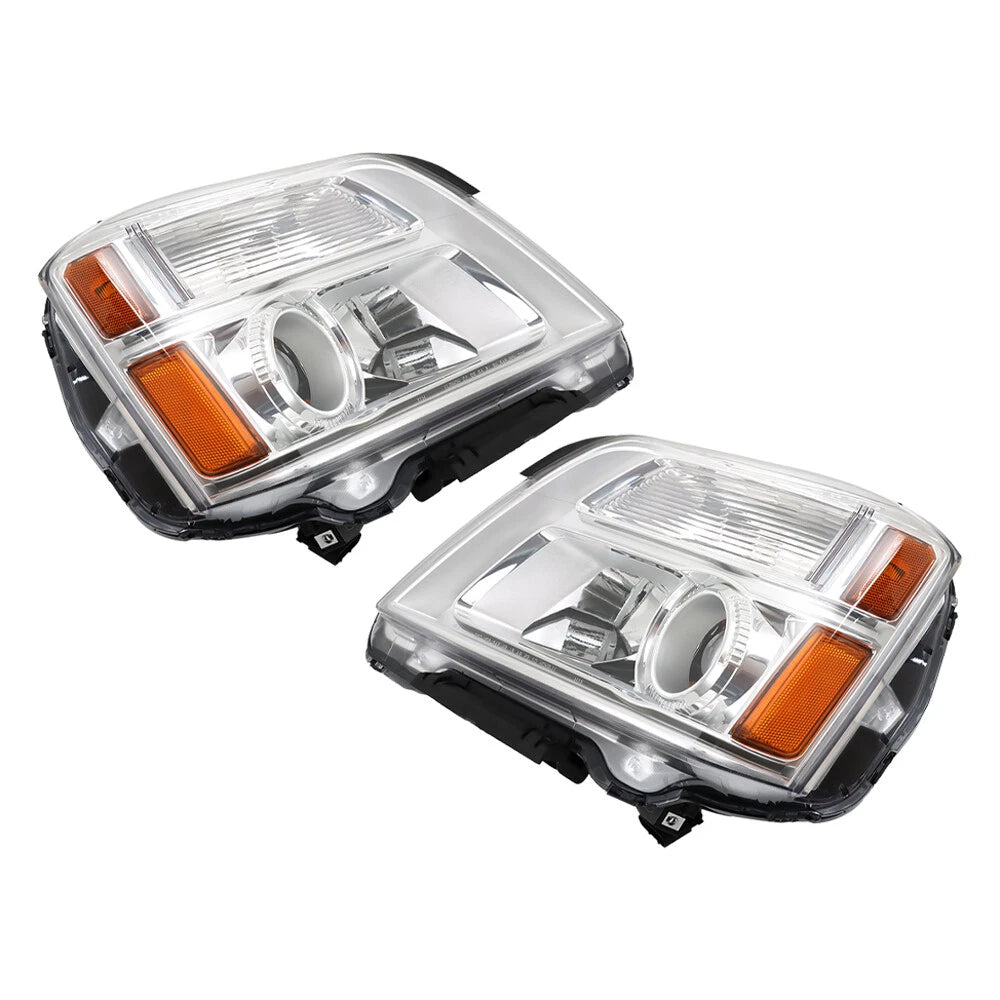 Set of 2 Halogen Headlights for GMC Terrain (2010â2015) Chrome Clear