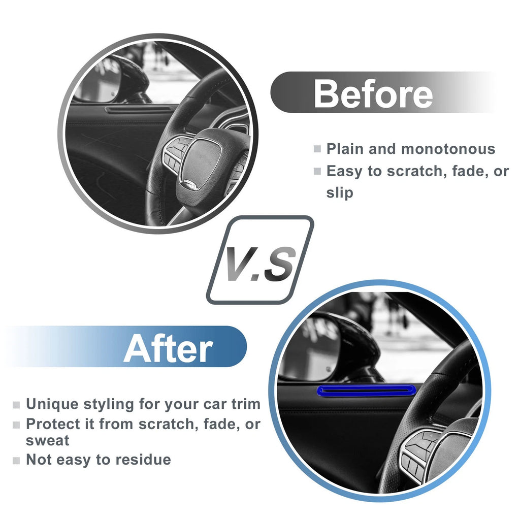 2X Air Condition Outlet Vent Trim Cover Frame for Dodge Challenger (2015–2023) Blue