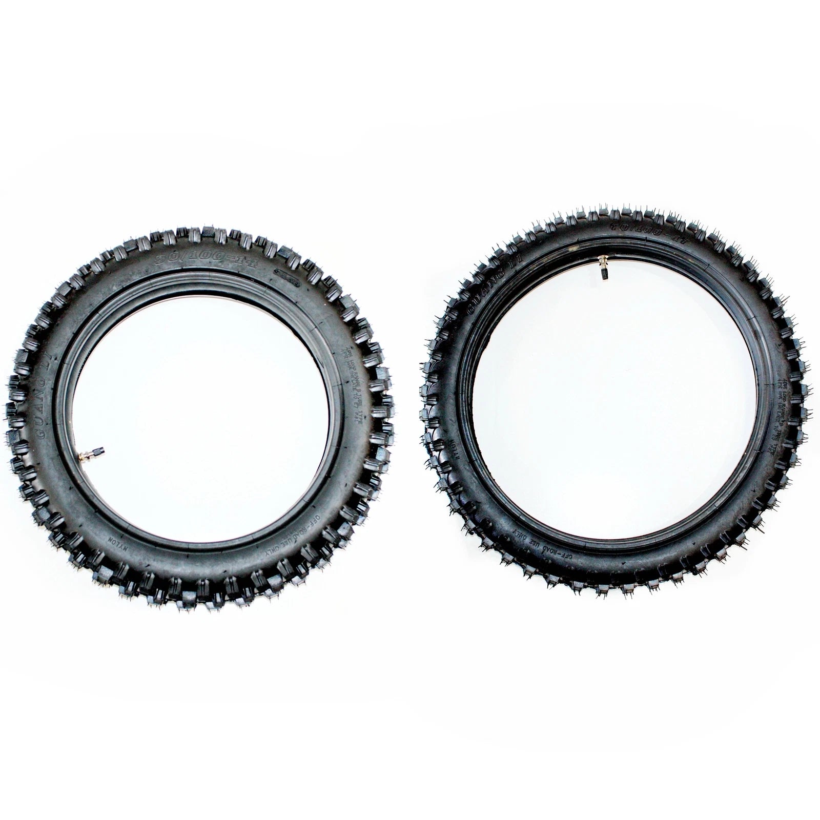 Set of 2 Tyres for PIT PRO Dirt Bike (17" Front, 14" Rear)