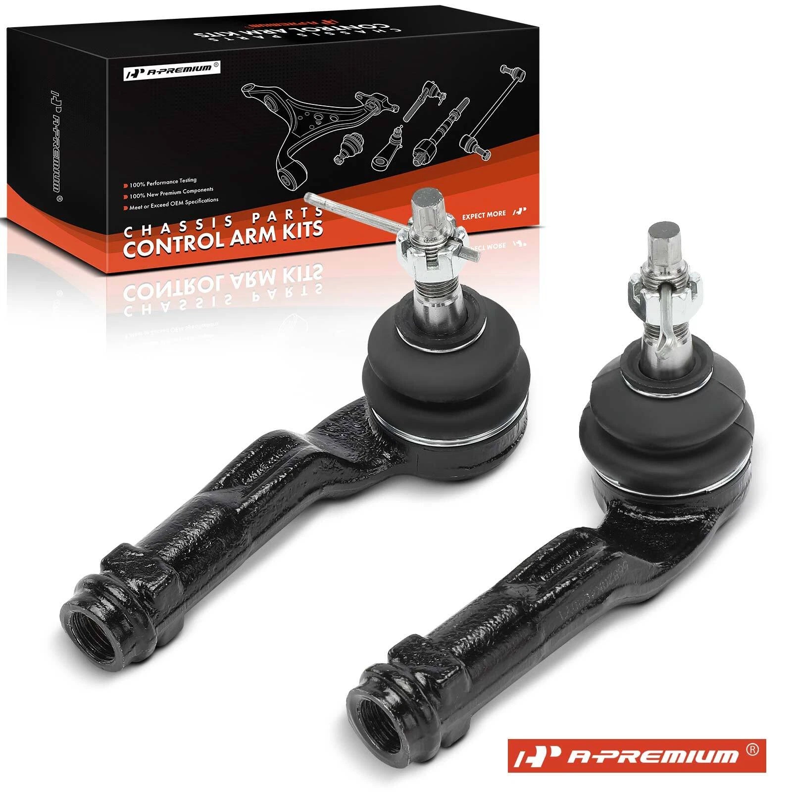2X Front Outer Side Tie Rod Ends for Kia Niro (2017–2021) Hyundai Ioniq