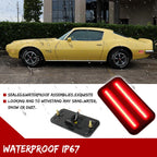 2X Smoked Red LED Rear Side Marker Lights for Pontiac Firebird (1970–1981)